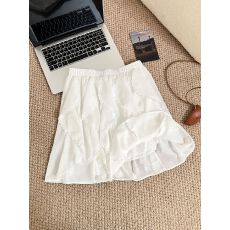 批发韩系设计感不规则荷叶边半身裙女春夏仙女风高腰<b class='q'>百搭</b>蛋糕裙短裙