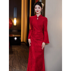 批发新中式旗袍改良敬酒服2025新款新娘结婚礼服<b class='q'>鱼尾</b>订婚回门服新娘女