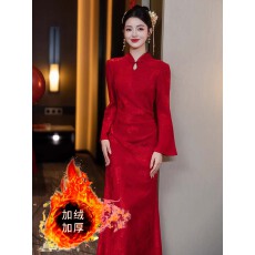 批发新中式旗袍改良敬酒服2025新款新娘结婚礼服鱼尾订婚回门服新娘女