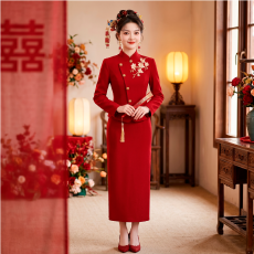 批发新中式红色订婚礼<b class='q'>服</b>裙套装2026新款<b class='q'>敬酒</b><b class='q'>服</b><b class='q'>新娘</b>结婚回门便装高级感