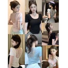 批发<b class='q'>夏</b>季新款纯色方领吊带美背后背交叉设计一体式带胸垫舒适修身