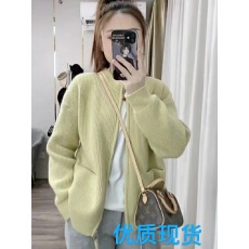 批发针织开衫女2026春秋季新款<b class='q'>韩版</b>圆领显瘦纯色双拉链短款小个子外套