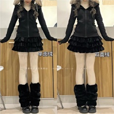 批发双面绒秋<b class='q'>冬</b>法式气质芭蕾风蛋糕蓬蓬裙半身裙女高腰显瘦短裙