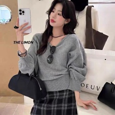 批发蝙蝠袖羊毛衫女2025秋季新品新款韩系宽松显瘦v领针织衫