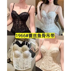 批发2026新款春夏蕾丝聚拢鱼骨吊带背心女外穿<b class='q'>塑</b><b class='q'>身</b>胸衣显瘦内搭上衣