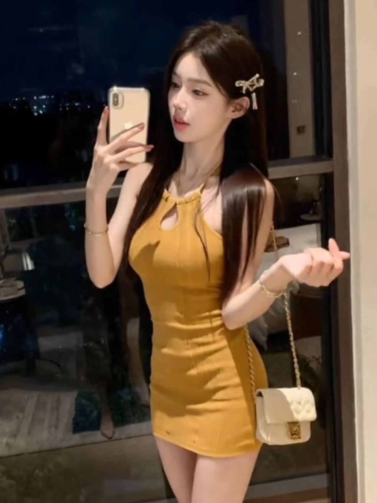 한 부서 미니멀리즘 순수한 욕망 바람 고급 센스 슬림해 보이는 미니 스커트 여름 새로운 다용도 홀로우 아웃 디자인 치마