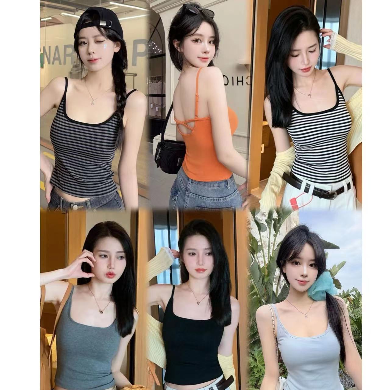 여름 새로운 한 부서 핫걸 바람 십자가 홀로우 아웃 백리스 가슴 패드 허리 수축 u 칼라 캐미솔 chic