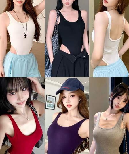 아메리칸 핫걸 순수한 욕망 바람 올인원 화이트 캐미솔 외출용 여름 인사이드 가져 가라. 만나는 섹시함 맨위