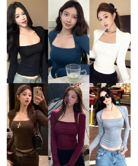 연삭 털 사람들 면 보온 광장 칼라 기본 셔츠 여성 가을 인사이드 가져 가라. 몸매 가꾸기 슬림해 보이는 인사이드 가져 가라. 만나는 긴팔 티셔츠