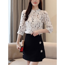 批发新款气质<b class='q'>桑蚕丝</b><b class='q'>上衣</b>印花衬衣