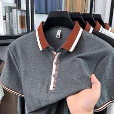 创垚男装 M-4XL新款夏季半袖纯色休闲POLO翻领男士短袖上衣
