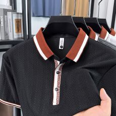 创垚男装 M-4XL新款夏季半袖纯色休闲POLO翻领男士短袖上衣