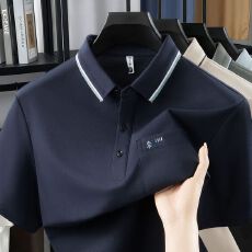 批发创垚男装夏新款<b class='q'>男士</b>短袖<b class='q'>T</b><b class='q'>恤</b>真口袋刺绣<b class='q'>翻领</b>POLO衫商务半袖爸爸装