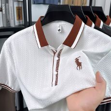 批发创垚男装 新款夏季半袖刺绣休闲POLO翻领男士短袖上衣 （可定制）