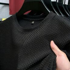 批发创垚<b class='q'>男装</b> 高端冰丝短袖T恤夏季纯色<b class='q'>休闲</b><b class='q'>商务</b>半袖纯色上衣