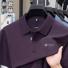 高端刺绣Polo衫潮流男士短袖t恤夏季新款高端商务翻领半袖上衣服