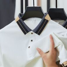 夏季新款高档2026男士翻领短袖POLO商务休闲T恤时尚上衣