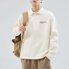 创垚男装仿棉卫衣男士秋季外日系长袖内穿搭上衣服秋装polo衫男生
