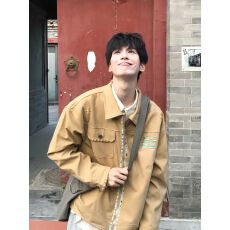 批发创垚男装 刺绣工装夹克男女<b class='q'>春</b>秋设计感翻领棒球服外套