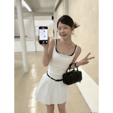 批发实拍~2026春季白色半身裙小个子花苞裙安全裤显瘦短裙蓬蓬裙