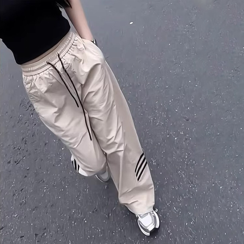 FA34292# 美式高街工装裤女夏季宽松显瘦透气速干裤高腰阔腿裤 服裝批發女裝批發服飾貨源