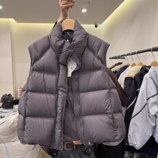 批发官图  2025秋冬季新款<b class='q'>女士</b>欧洲站立领羽绒棉马甲保暖<b class='q'>背心</b>马夹上衣