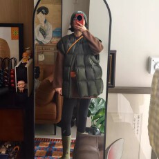 批发官图  深冬独特棉服马甲女款2025新款复古军绿色宽松无袖夹棉外套