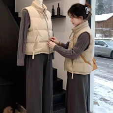 批发官图  小个子气质加厚保暖棉服马甲女装2025秋<b class='q'>冬</b>新款马夹棉衣棉袄