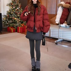 批发官图  2025冬季新款<b class='q'>女士</b>设计感休闲羽绒棉服加厚外套巨好看的棉衣