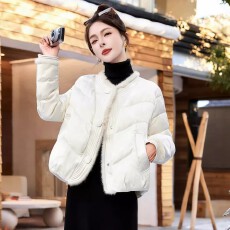 批发官图  新中式国风羽绒棉服女2025年冬季高级感红色短款本命年外套