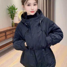 批发官图  中长收腰风衣外套女士2026年<b class='q'>春</b>秋新款宽松显瘦冲锋衣上衣