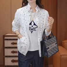 批发官图  2026夏季新款女士时尚洋气百搭波点运动<b class='q'>户外</b>刺绣防晒短外套
