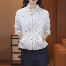 批发官图  2026夏季新款女士时尚洋气百搭波点运动<b class='q'>户外</b>刺绣防晒短外套