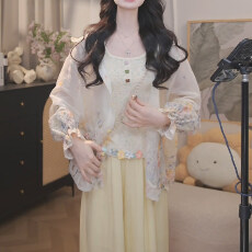批发官图  精致小<b class='q'>套装</b><b class='q'>女士</b>2026夏季款韩系轻薄宽松防晒开衫背心两件套