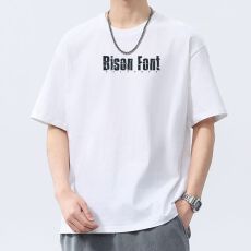 批发实拍2025<b class='q'>夏</b>季新款韩版简约字母印花圆领短t恤男百搭舒适纯棉体恤