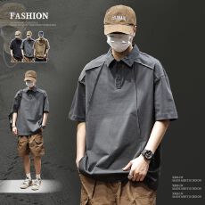 批发夏季新款<b class='q'>潮</b>牌Polo衫男重磅280G纯棉零缩力凉感科技棉结构设计款