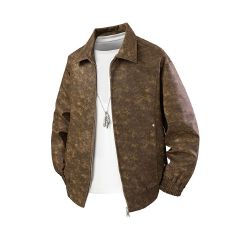 批发实拍2025秋冬新款皮衣夹克男翻领美式休闲宽松百搭痞帅复古外套男