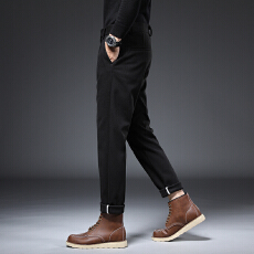 批发实拍2025秋冬新款毛呢小西裤男直筒百搭弹力轻<b class='q'>商务</b>通勤<b class='q'>休闲</b>裤男