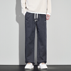 批发实拍2025秋冬新款简约百搭休闲裤男天丝莱赛尔舒适松紧腰直筒<b class='q'>裤子</b>