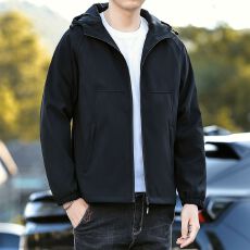 批发实拍2025秋季新款潮牌连帽夹克男宽松百搭防风冲锋衣大码外套