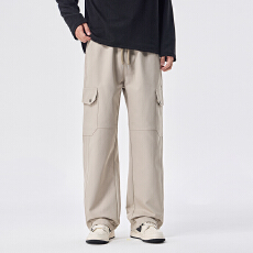 批发实拍2025秋冬新款潮流仿牛仔休闲裤男直筒半<b class='q'>松紧腰</b>百搭弹力<b class='q'>牛仔裤</b>