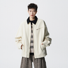 批发实拍2025秋冬新款重磅纯棉洗水复古工装夹克外套男宽松百搭翻领