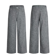 批发2025秋冬扎染印花A型宽松直筒牛仔裤男老钱风灰色百搭休闲长<b class='q'>裤子</b>