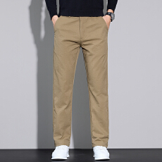 批发实拍2025秋冬新款半松紧轻商务洗水<b class='q'>修身</b>休闲裤男百搭直筒通勤长裤