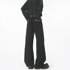 批发实拍2025秋冬新款纯棉洗水复古工装休闲裤男半松紧腰松紧设计百搭