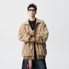 批发秋冬<b class='q'>新款</b>潮牌两面穿工装<b class='q'>夹克</b>男重磅全棉洗水复古翻领宽松百搭外套