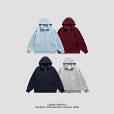 批发实拍<b class='q'>秋</b>冬新款重磅潮牌连帽针织拉链开衫卫衣男女中性款韩版外套