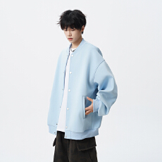 批发实拍<b class='q'>秋</b>冬新款潮牌重磅立领针织开衫卫衣男女中性款外套