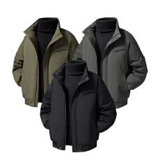 批发实拍2025冬季新款棉服男立领宽松休闲百搭加厚面包服棉袄保暖外套
