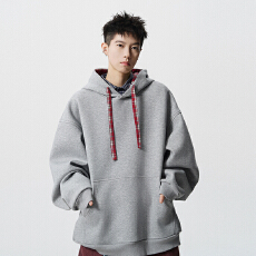 批发实拍<b class='q'>秋</b>冬新款潮牌重磅针织纯棉连帽带兜卫衣男女中性款百搭套头